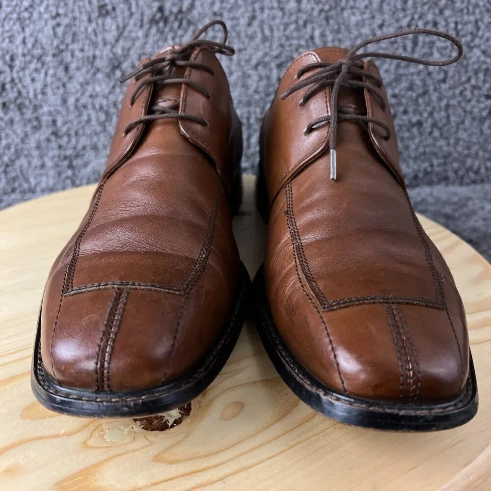 Florsheim Split Toe Derby Mens 11 Brown Leather Dress Shoes Lace Up Oxford
